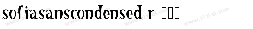 sofiasanscondensed r字体转换